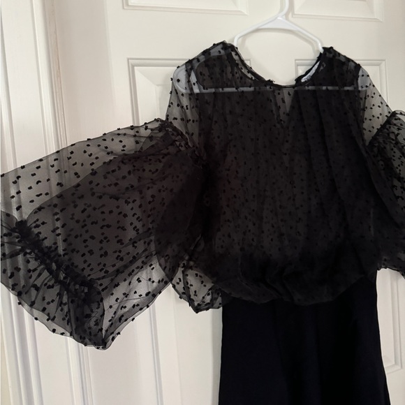 Zara Black Mesh Combination Mini Dress - Picture 5 of 10